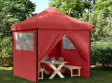 Foldable Party Tent Pop-Up with 4 Sidewalls Burgundy 4005003