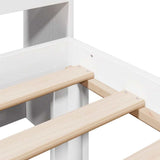 Bookcase Bed without Mattress White 75x190 cm Small Single Solid Wood Pine 3322781