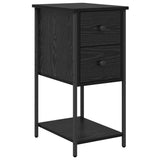 Bedside Cabinet 2 pcs Black oak 32 x 42 x 70 cm Engineered wood 871290