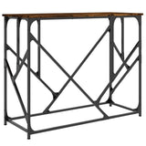 Console Table Smoked Oak 100x40x80 cm Engineered Wood 834117