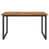 Garden Table Acacia Wood Brown, Powder-Coated Black 319511