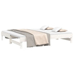 ZNTS Pull-out Day Bed without Mattress White 2x cm 823380