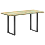 ZNTS Dining Table 140x70x76 cm Solid Reclaimed Wood 285834