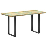 ZNTS Dining Table 140x70x76 cm Solid Reclaimed Wood 285834