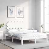Bed Frame without Mattress White 120x200 cm Solid Wood Pine 3193722