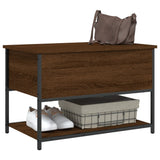 Storage Bench Brown Oak 70x42.5x47 cm Engineered Wood 839022