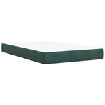 Box Spring Bed with Mattress Dark Green 120x200 cm Velvet 3290885