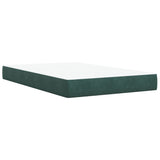 Box Spring Bed with Mattress Dark Green 120x200 cm Velvet 3290891