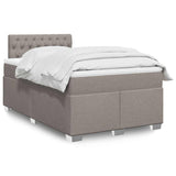 Box Spring Bed with Mattress Taupe 120x190 cm Fabric 3285838