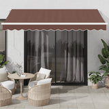 Manual Retractable Awning Brown 350x250 cm 3215631