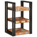 Bedside Table 2 pcs Brown and Black Solid Reclaim wood 4016733