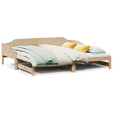 Daybed with Trundle without Mattress 80x200 cm Solid Wood 850902
