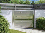 Garden Gate with Lock Silver 85 x 97 cm Stainless Steel 3402575