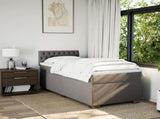 Box Spring Bed with Mattress Taupe 100x200 cm Fabric 3285810
