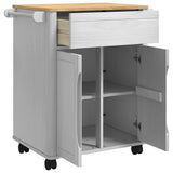 Kitchen Trolley FLORO White 72.5 x 45 x 80 cm Solid Pine Wood 42011250
