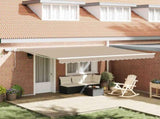 Retractable Awning Beige 450 x 350 cm Fabric and Steel 3331130