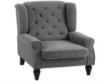 Teddy Fleece Retro Wingback Chair - Grey T3398P378079