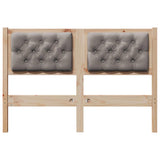 Headboard Other Brown and taupe 135 cm Solid pine wood 879017