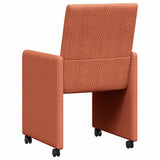 Dining Chairs with Wheels 2 pcs Red orange 57 x 66 x 94 cm 42017806