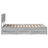 Bed Frame with Drawer Grey Sonoma 120 x 190 cm Engineer Wood 3408003