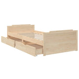 Bed Frame without Mattress Solid Wood Pine 90x200 cm 322159