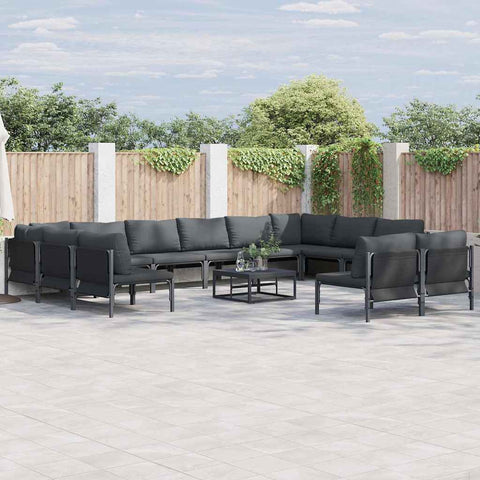 Garden Sofa Set Anthracite Steel 3379021