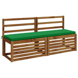 2-Piece Bench Cushions SOEST 2 pcs 100% Polyester Green 949063