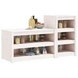 Outdoor Kitchen Cabinets MEPPEL 2 pcs White Solid Wood Pine 3196131