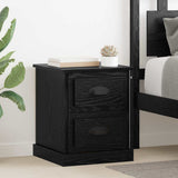 Bedside Cabinet with Drawer 2 pcs Black Oak 39 x 39 x 47.5 cm 881333