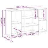Sideboard Grey Sonoma 120x30x75 cm Engineered Wood 813066