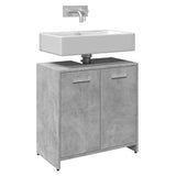 Bathroom Sink Cabinet Concrete Grey 60x33x60 cm Engineered Wood 856038