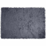 Faux Sheepskin Rug TAFALLA Anthracite 140 x 200 cm Polyester 42021593
