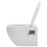 Wall-Hung Toilet with Concealed Cistern Ceramic White 275791