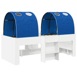 Bed with Tunnel 4 pcs White and Blue Engineered Wood 3423547