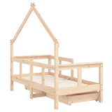 Kids Bed Frame with Drawers 70x140 cm Solid Wood Pine 834540