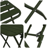 Bistro Set 3 pcs Green Steel 42002949