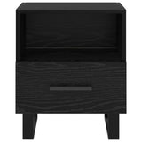 Bedside Cabinet with Drawer 2 pcs Black Oak 40 x 35 x 47.5 cm 882091