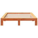 Bed Frame without Mattress Wax Brown 160x200 cm Solid Wood Pine 3308734