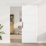 Sliding Door 86 x 211 cm Engineered Wood White 3450156