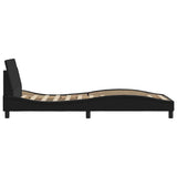 Bed Frame "Dover" Black 90x190 cm Single Faux Leather 373323