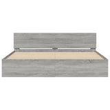 Bed Frame Grey Sonoma Engineered wood, Plywood Super King Durable 3207467