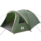 Dome Tent 4-Person 308 x 268 x 130 cm Waterproof Green Taffeta 42001008