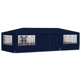 Professional Party Tent with Side Walls 4x9 m Blue 90 g/m 48530
