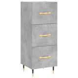 Highboard Concrete Grey 34.5x34x180 cm Engineered Wood 3200181