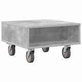Side Table with Wheels Concrete Grey 50.5 x 50 x 30 cm 891027