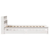 Bookcase Bed without Mattress White 75x190 cm Small Single Solid Wood Pine 3309834
