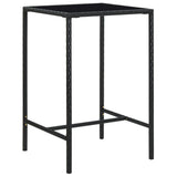 3 Piece Garden Bar Set with Cushions Poly Rattan Black 3095413