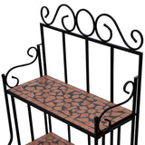 Plant Stand Plant Display Terracotta Colour Mosaic Pattern 41131