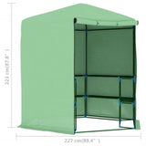 Greenhouse Green PE mesh fabric, powder-coated steel 227x223 cm 48166