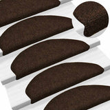Stair Mats Self-adhesive 20 pcs 65x21x4 cm Brown Half Round Large 3365650